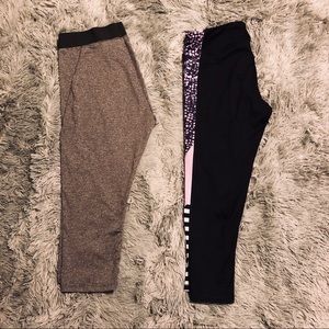 Pairs of workout leggings